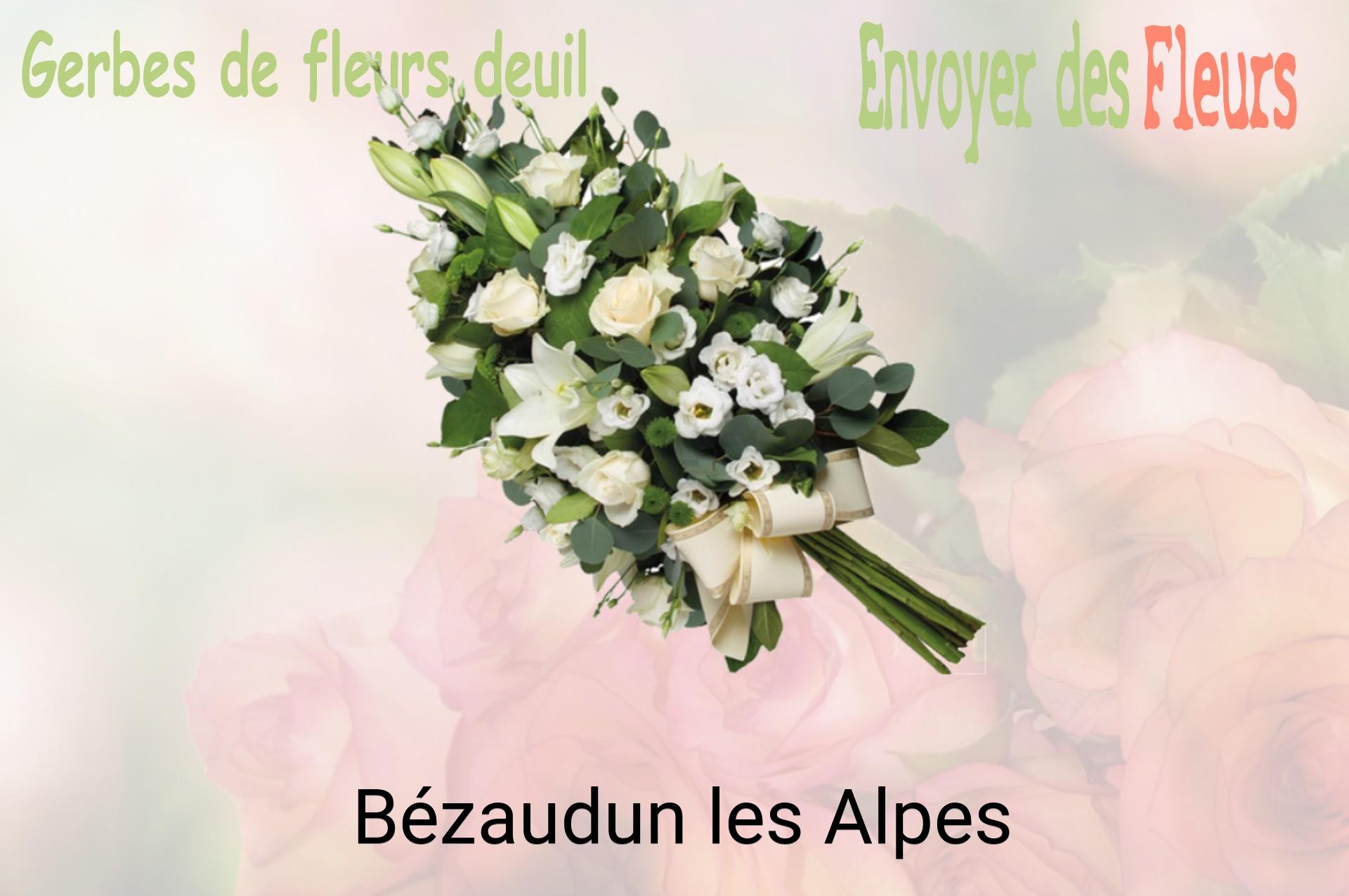 Gerbe de fleurs de deuil livrée à Bézaudun-les-Alpes
